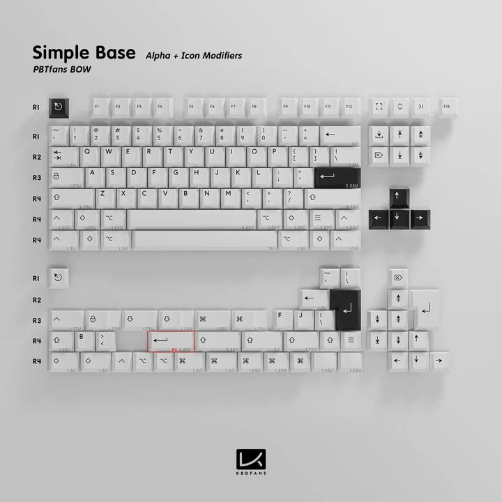 PBTfans BOW PBT keycap set