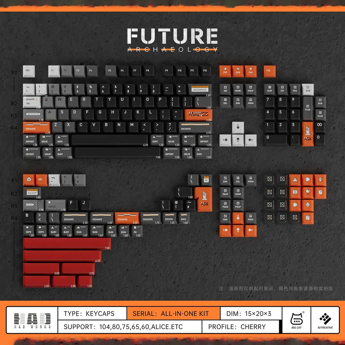Future Archaeology PBT Keycaps