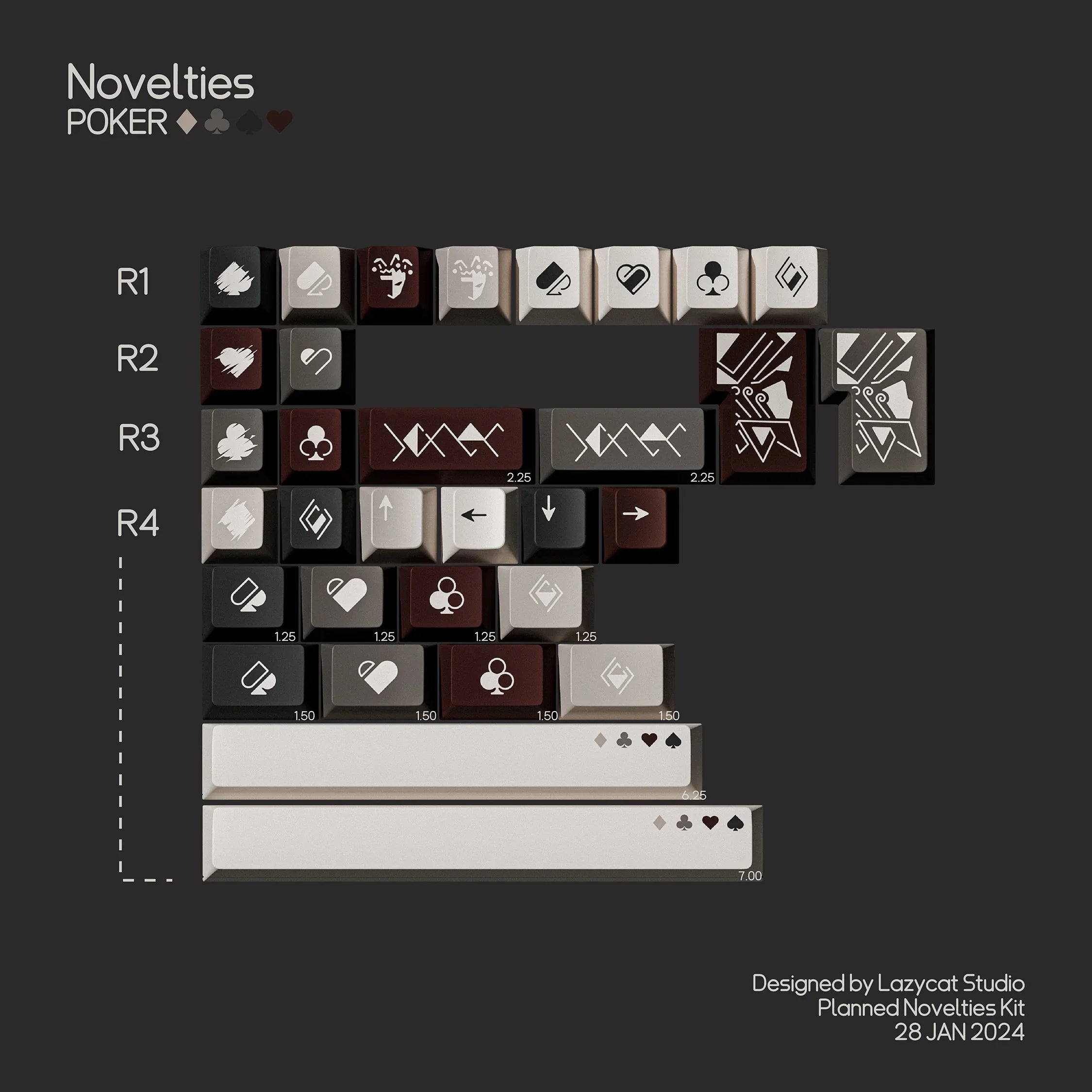 MW Poker R2 PBT Keykcaps