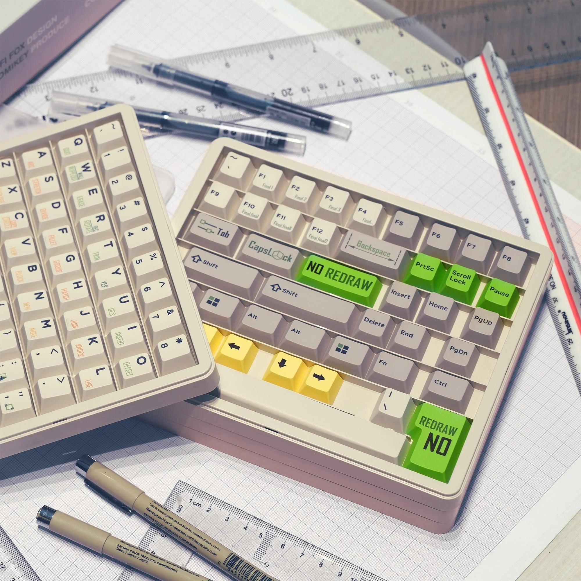 Hifi Fox Retro CAD: No Redraw Keycaps - KeyBay Tech