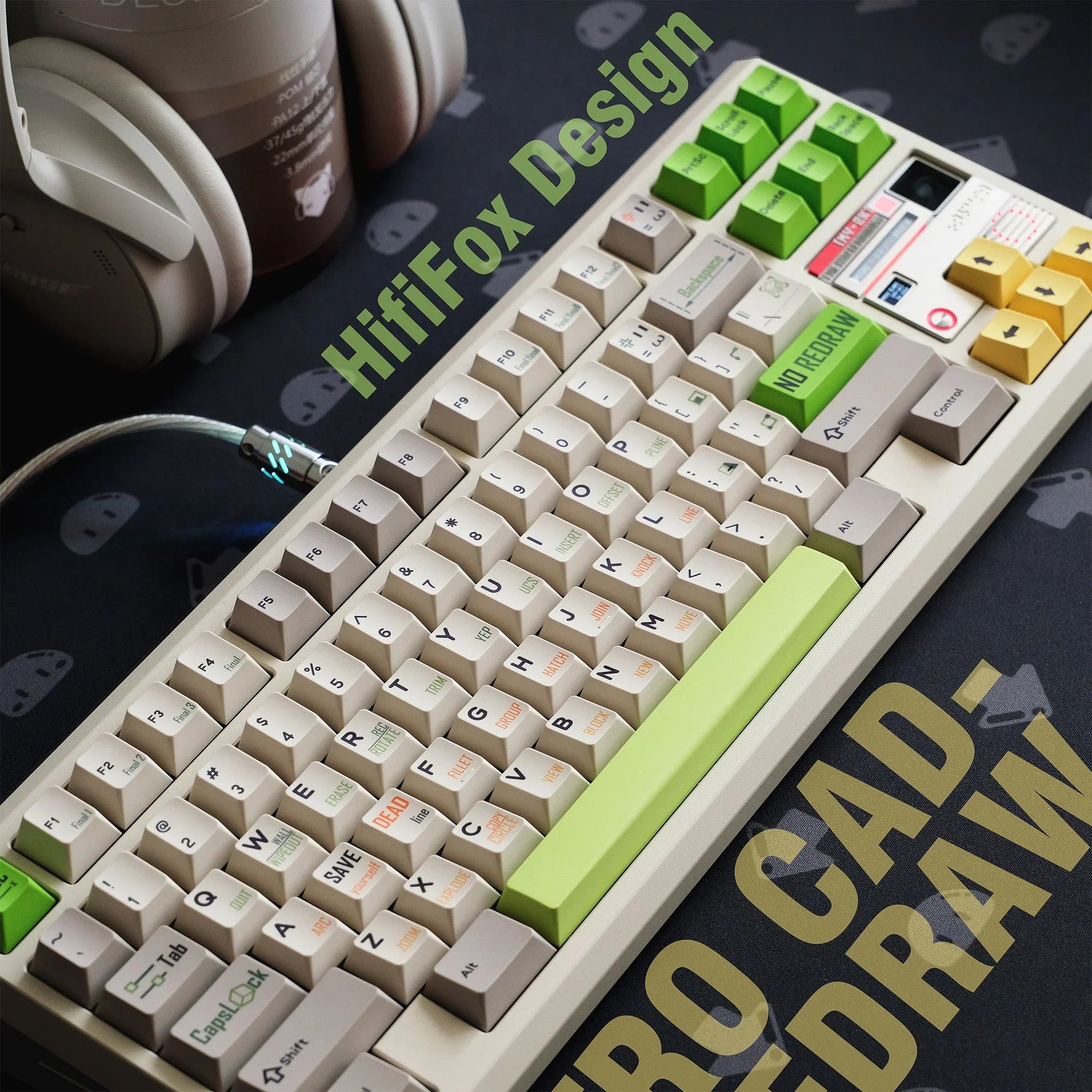 Hifi Fox Retro CAD: No Redraw Keycaps - KeyBay Tech