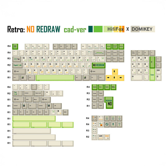 Hifi Fox Retro CAD: No Redraw Keycaps - KeyBay Tech