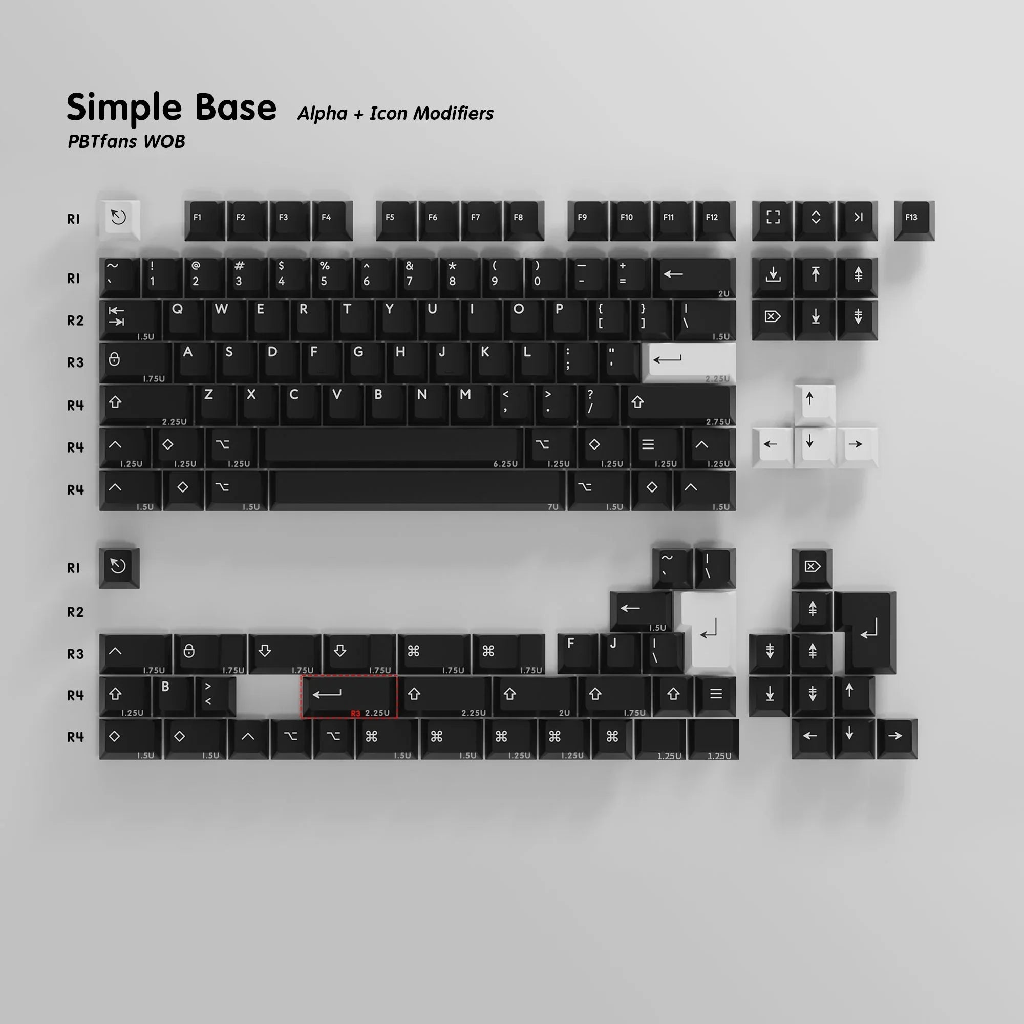 PBTfans BOW PBT keycap set