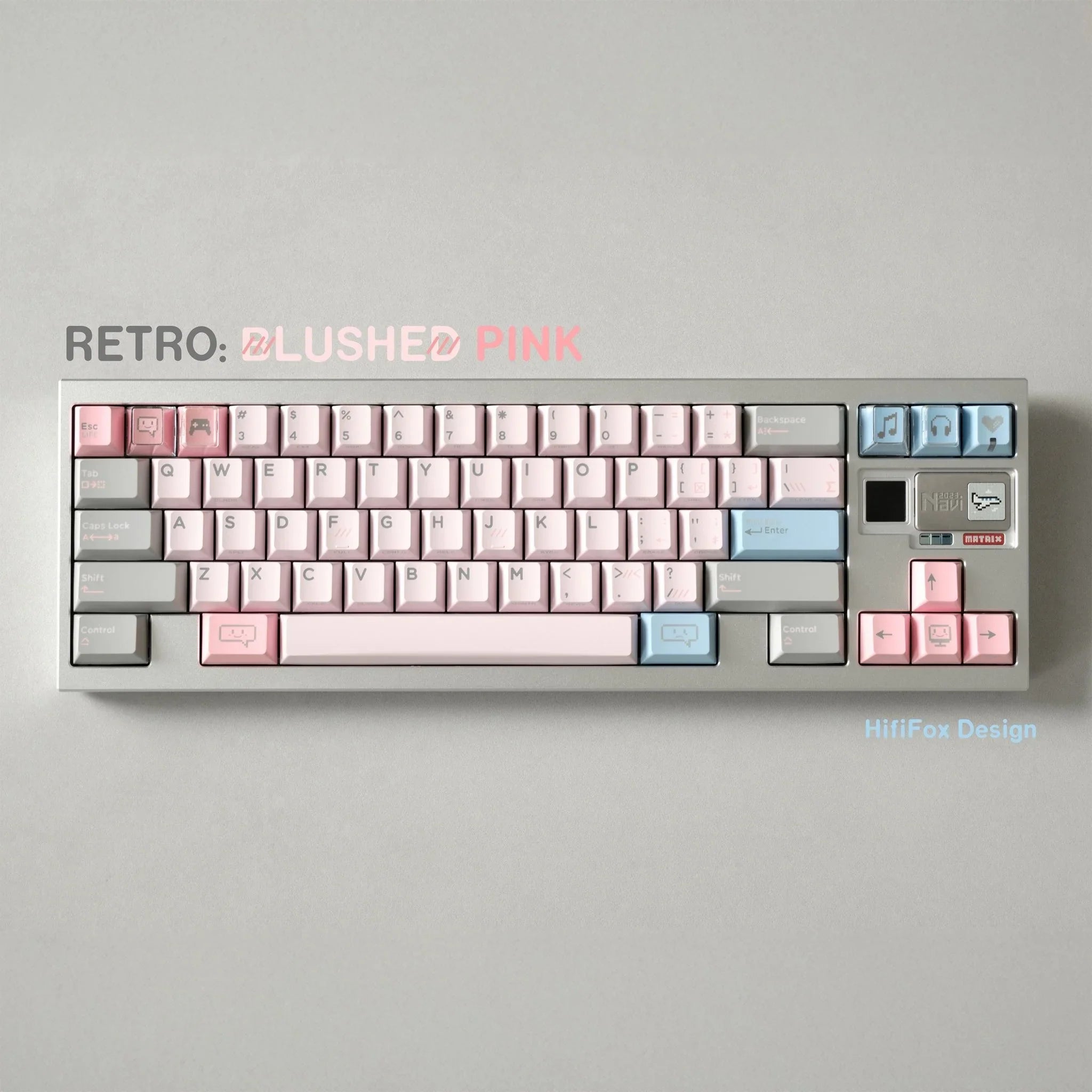 [Preorder] Retro Blushed Pink keycaps set - KeyBay Tech