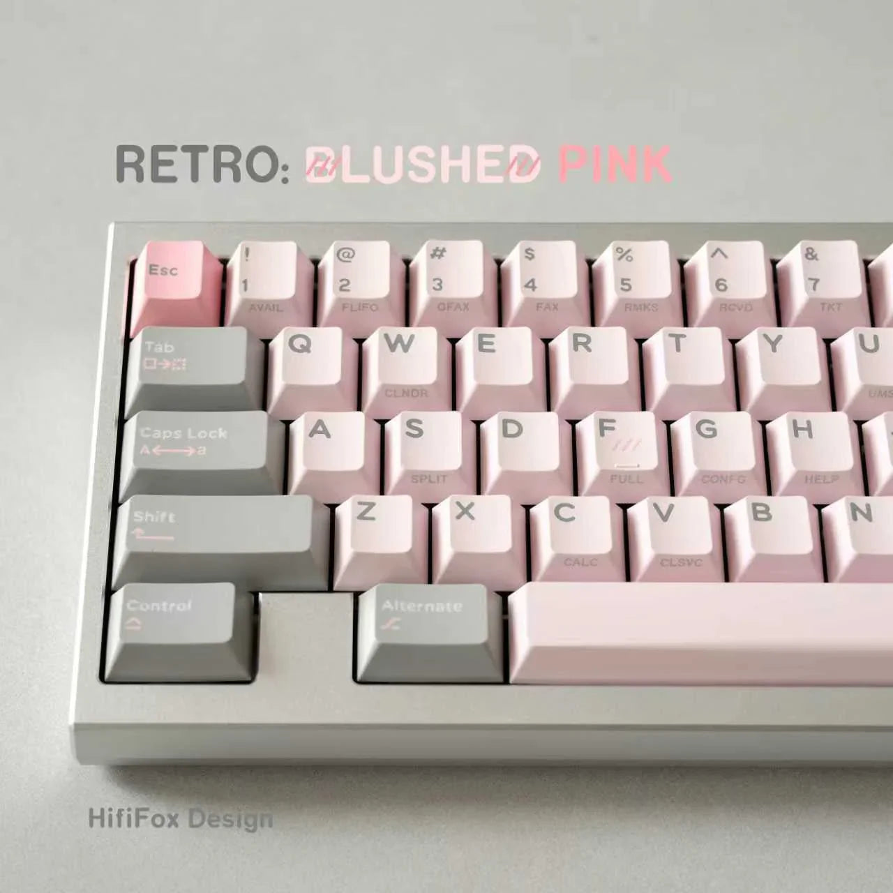 [Preorder] Retro Blushed Pink keycaps set - KeyBay Tech